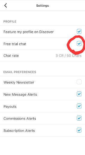 Free Trial Chat